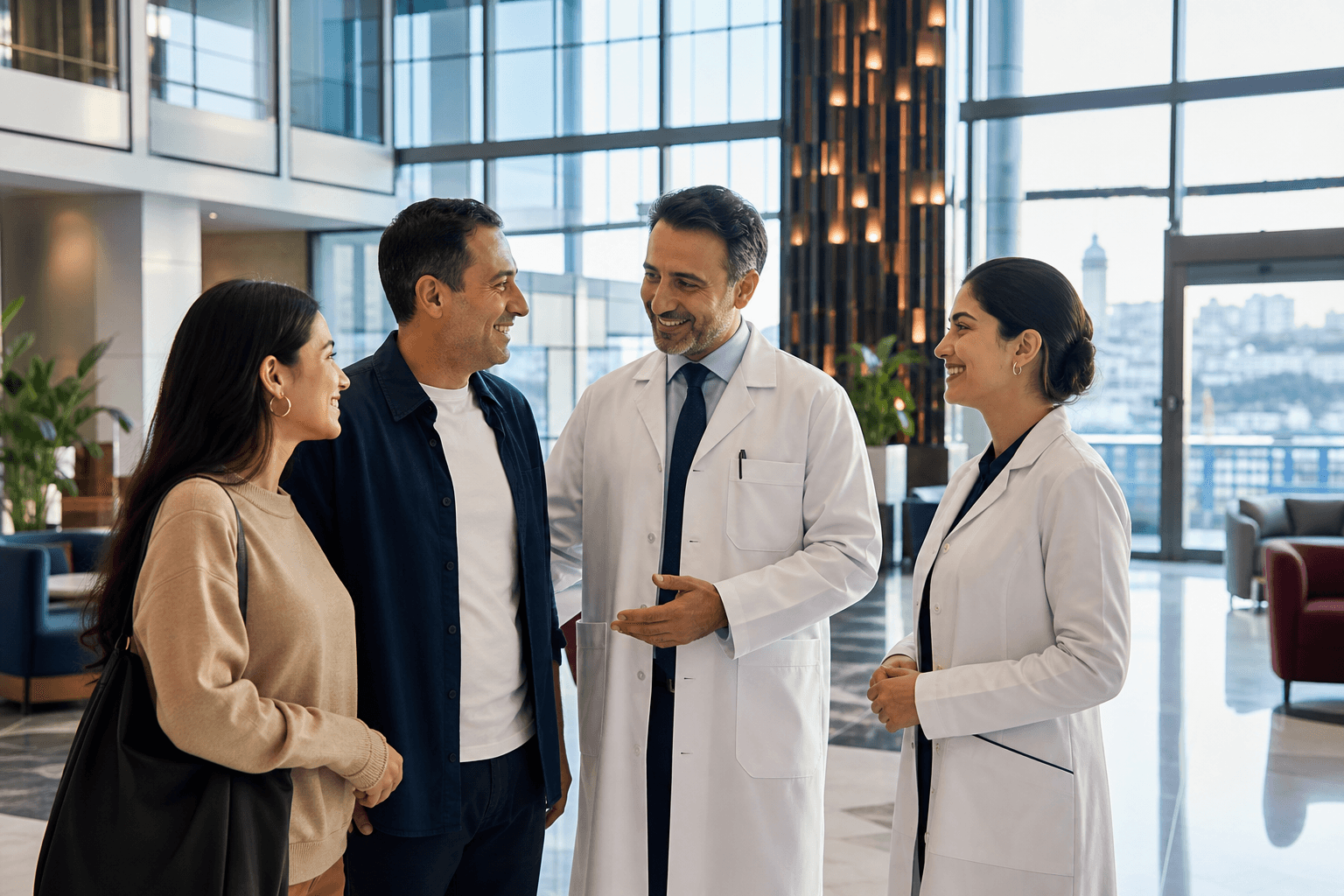 MediTravel medical tourism — modern hospital and international patients